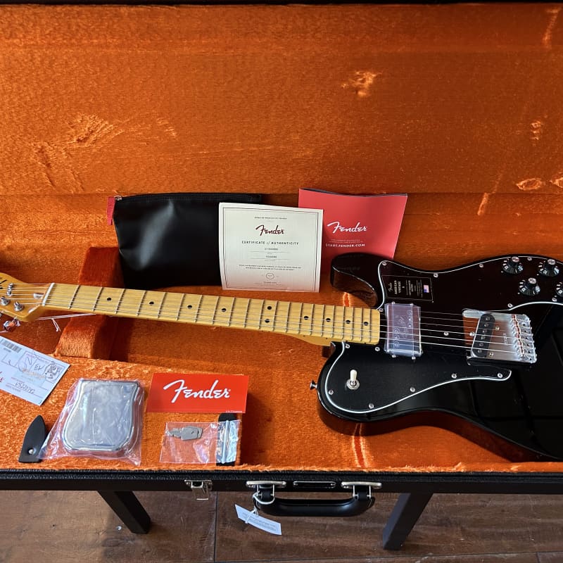 Photos - Guitar Fender  - Present  American Vintage II '77 Telecaster Custo... Black  2022