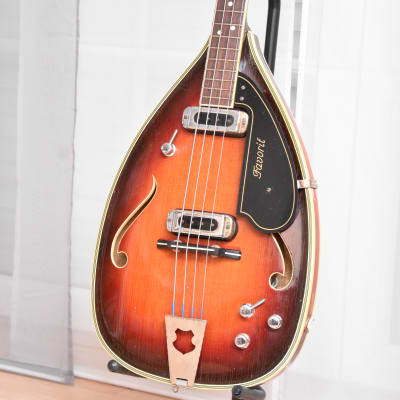 Heinz Seifert Favorit Teardrop – 1950s Migma German Vintage Archtop Semi Hollow Bass Guitar / Gitarre image 2