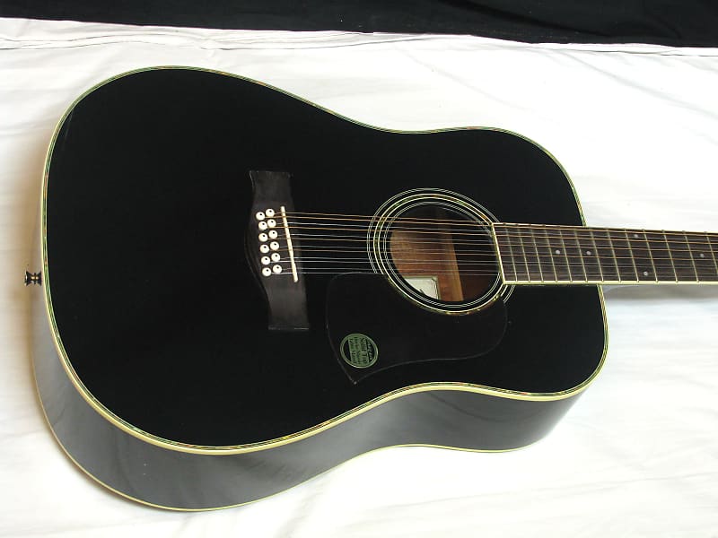 ARIA AW-35T-BK 12-string acoustic GUITAR Black - Solid Top