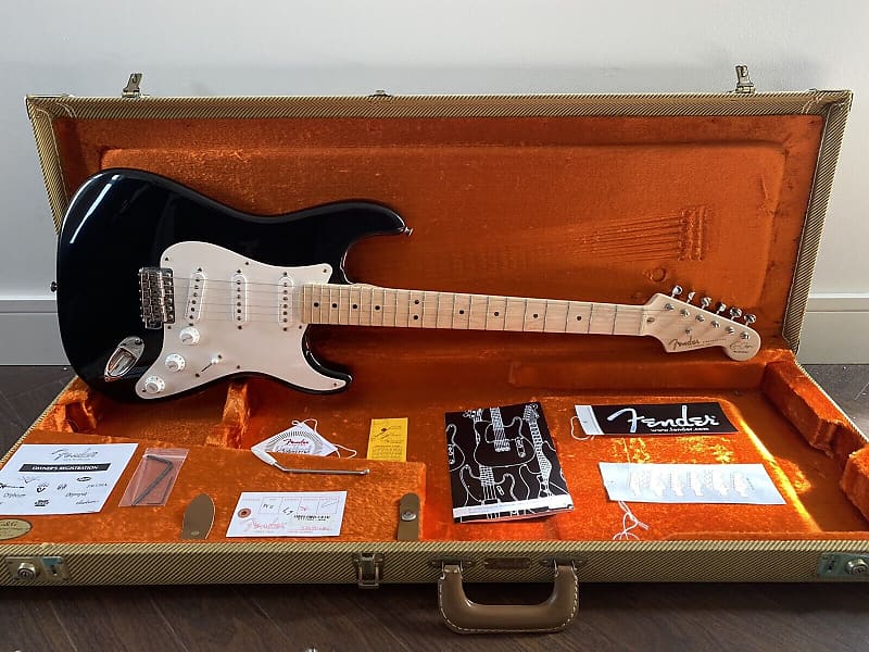 Fender USA Eric Clapton Blackie Stratocaster Signature Guitar With Fender Case image 1