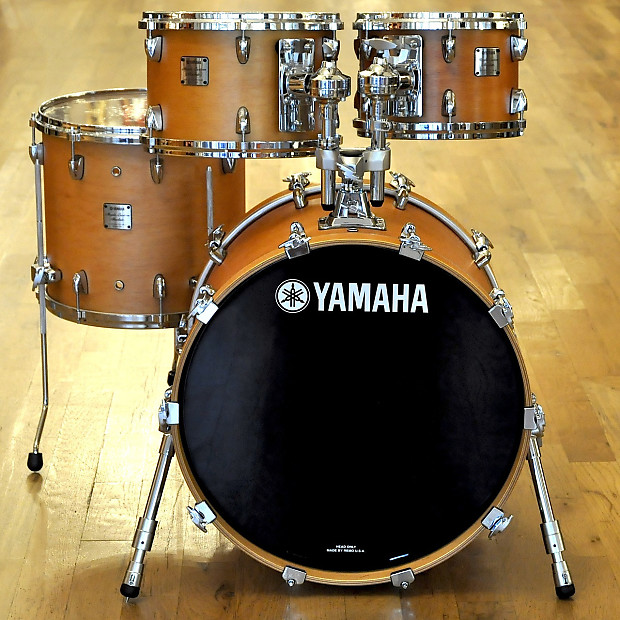 Yamaha Maple Custom Absolute 10/12/14/20 4pc Drum Kit Vintage Natural image 1