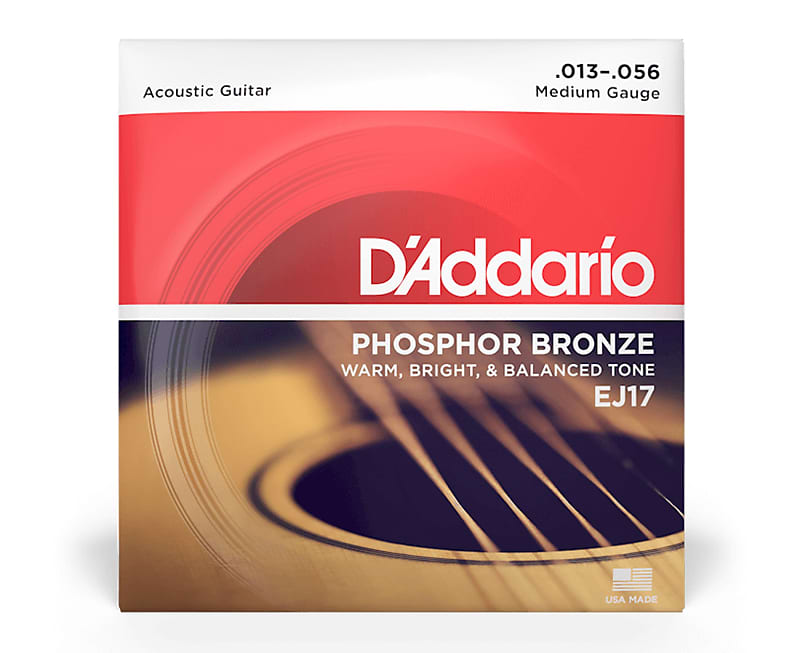 D'Addario EJ17 Phosphor Bronze Acoustic Guitar Strings .013-.056 image 1