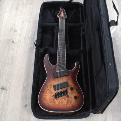 Jackson Concept Series Soloist SLAT7P HT MS Guitar, Ebony, Satin Bourbon Burst image 10