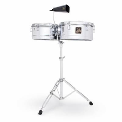 Pearl Primero Steel Timbales, 13 and 14 Inch, with Bell and