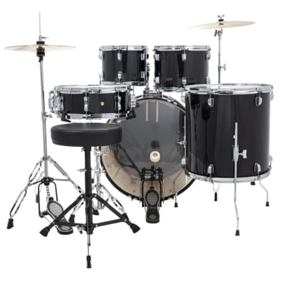 Ludwig Accent Fuse 5PC Drum Set Black Sparkle - Drum Set image 2
