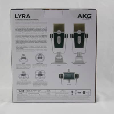 AKG Lyra C44 USB Studio/Podcast/Video/Gaming Microphone Ultra HD Audio by Harmon image 7
