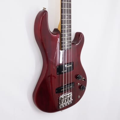 Aria Pro II Laser Electric Classic Bass - Made in Japan mid-80s  (Transparent Cherry) + Gig Bag