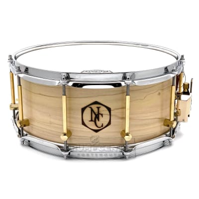 Noble & Cooley Solid Shell Classic Tulip Snare Drum 14x6 Natural Oil image 1