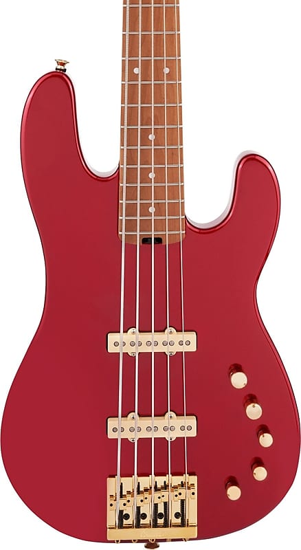 Charvel Pro-Mod San Dimas Bass JJ V 5-String Bass Guitar, Candy Apple Red image 1