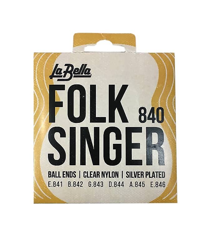 La Bella Guitar Strings  Folk Singer #840 Ball End Nylon for Folk Guitars image 1