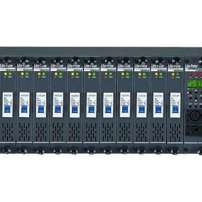 LITE-PUTER DX1220 12 Channels @ 2400w with 28800w Total Rackmount Dimmer Pack image 1