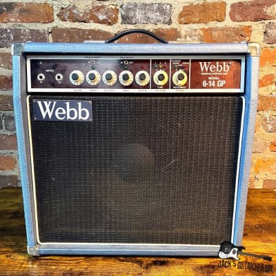 Webb 6-14 GP "Great Performance" Guitar / Fiddle / Steel Guitar Amplifier (1990s - Blue)