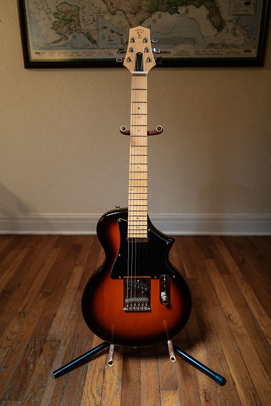 Voyage-Air Telair 2014 Folding Travel Electric Guitar 2014 Tobacco Burst image 1