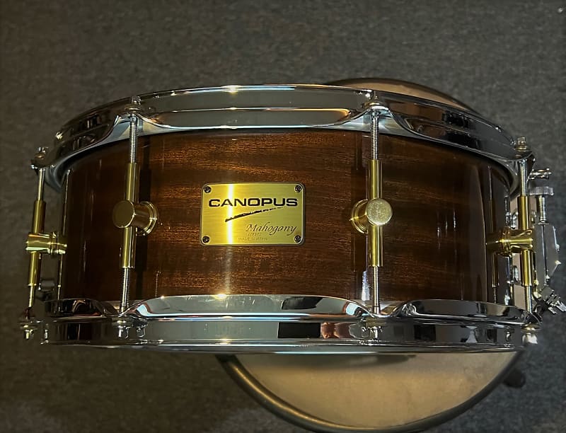 Canopus Mahogany Snare Drum 14 x 5.5 MH-1455-BL transparent black gloss