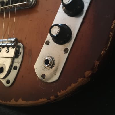 1960’s Strad O Lin Electric guitar Aged tobacco finish image 11