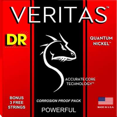 DR Veritas Electric Quantum Nickel 10-52 Corrosion Proof Pack VTE-10/52 10 13 17 30 44 52 W/Bonus of 3 Free Strings image 3