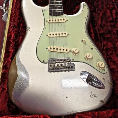 Fender Custom Shop Stratocaster 59 reverse Relic AIS ov SIS 2020 Relic Aged Inca Silver over Silver image 2