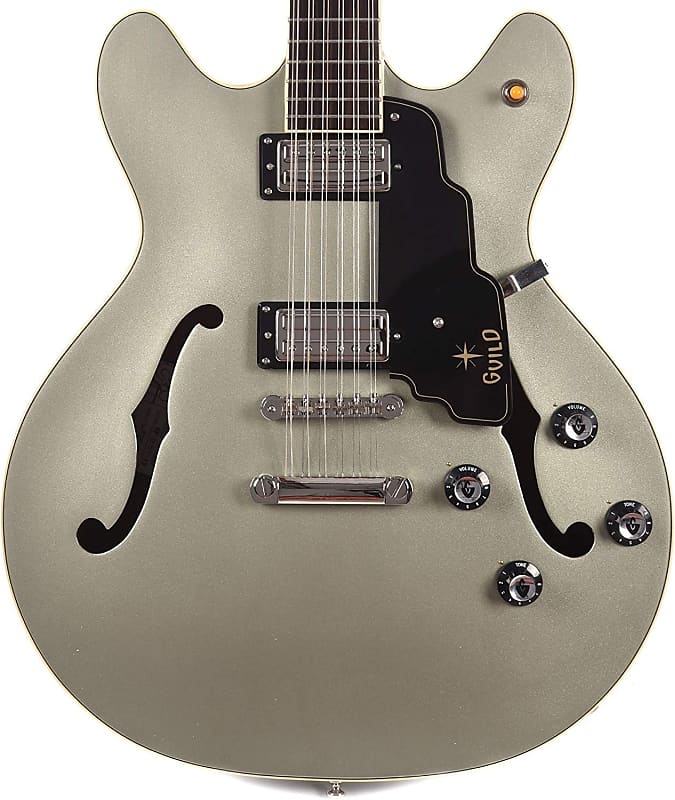 Guild Guitars Starfire IV ST 12-String Semi-Hollow Body Electric Guitar, in Shoreline Mist, Double-Cut w/stop tail, Newark St. Collection, with Hardshell Case image 1