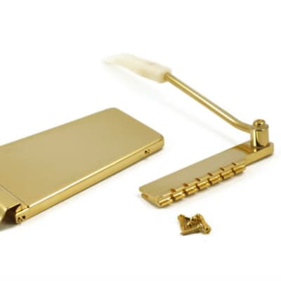 超リアルGibsonロゴ入り Maestro Vibrola　レプリカ　ゴールド Gibson Maestro Long Gold Vibrola, no plate no screws repro