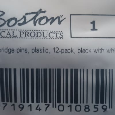 Boston  2086 Acoustic guitar bridge pins plastic 5 packs of 12 Pcs image 2