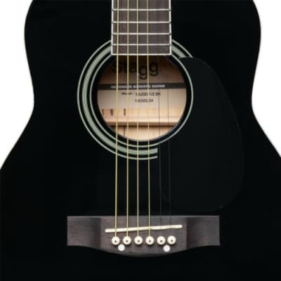Stagg SA20D 1/2 Bk Dreadnought 1/2 Size Basswood Top Nato Neck 6-String Acoustic Guitar image 3