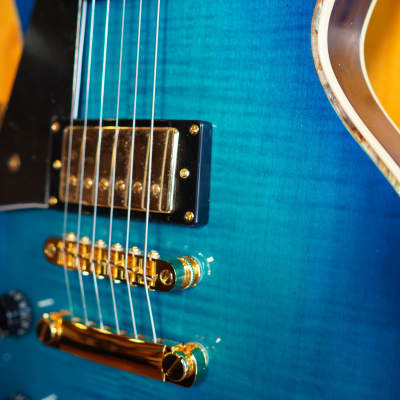 AIO SC77  *Left-Handed Electric Guitar - Blue Burst w/SKB-56 Hard Case image 7