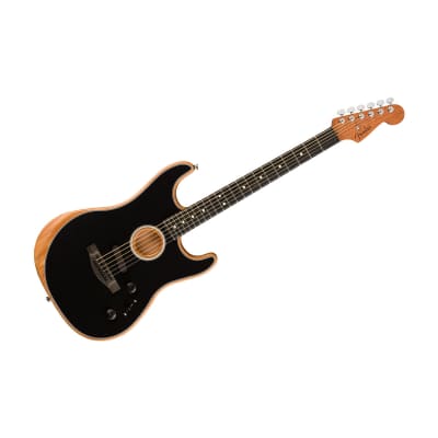 American Acoustasonic Stratocaster Black Fender image 3