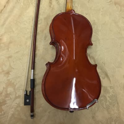 Celestini 1/8 Size (10") Advanced Student Violin Gloss Finish-Real Wood/Ebony-Shop Setup! image 3