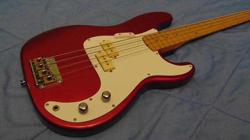 Mako Traditional TPB-2 1980s Metalic Red Precision Style Bass Guitar image 1