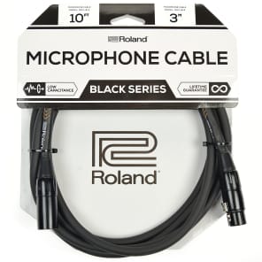 Roland RMC-B10 Black Series XLR Mic Cable - 10'