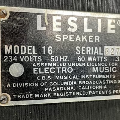 1967 Selmer Leslie model 16 rotating speaker cabinet image 8