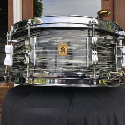 Ludwig 1963 "Ringo-Beatle Spec" Black Oyster Jazz Festival, 5, 5/16" x 14", Holy Grail! Clean! image 1