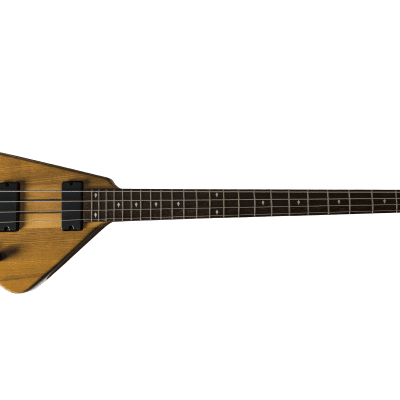 Immagine BootLegger Guitar Ace Headless Bass 4 String 7.8 Lbs With Honey Clear Stiletto Case &  Gig Bag - 2