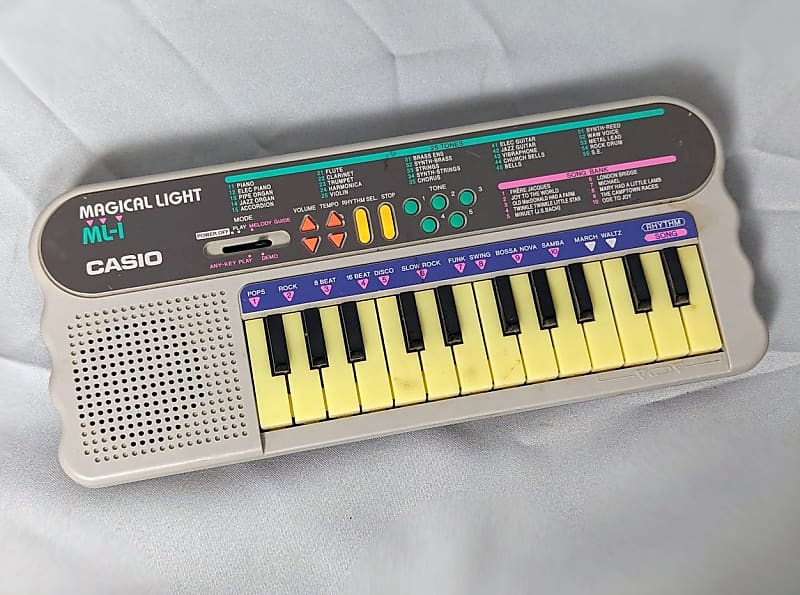 Casio ML-1 24-Key Magical Light Keyboard 1994 - Silver image 1