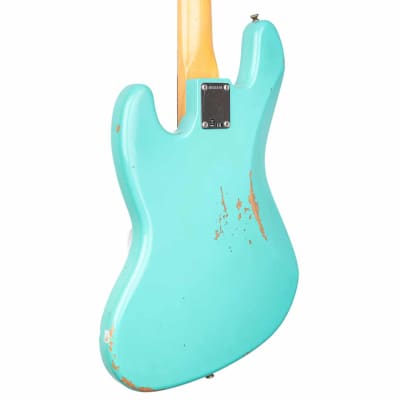 Fender Custom Shop relic – ’64 Jazz bass – Sea Foam Green – 9.5lbs – serial R133274 image 6