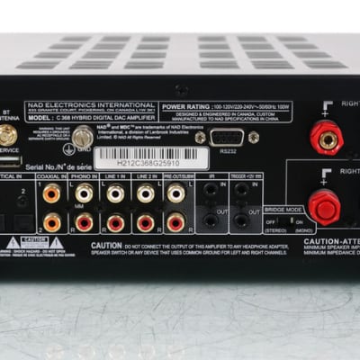 NAD C 368 Digital Stereo Integrated Amplifier; Remote; MM Phono; Bluetooth image 5