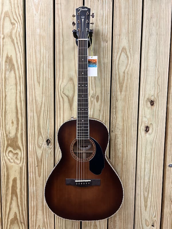 Fender Paramount PS-220E Parlor Acoustic Electric Guitar 2022 - Present - Aged Cognac Burst With Hard Shell Case FREE WRANGLER DENIM STRAP image 1