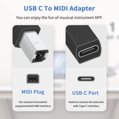 USB Type-C To Printer Cable Adapter Square Port Converter for Electronic  Piano Printer USB C Female To USB B Male Adapter 