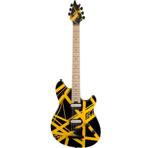 EVH EVH Wolfgang Special Striped TOM with Tune-o-Matic Bridge Black/Yellow Stripes