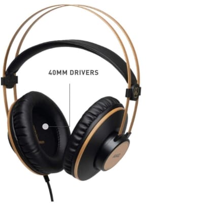 AKG Pro Audio K92 Over-Ear Closed-Back Studio Headphones Black/Gold image 3