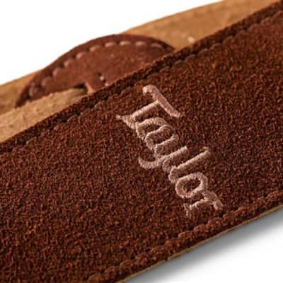 Taylor 2.5" Embroidered Suede Strap Chocolate Brown image 4