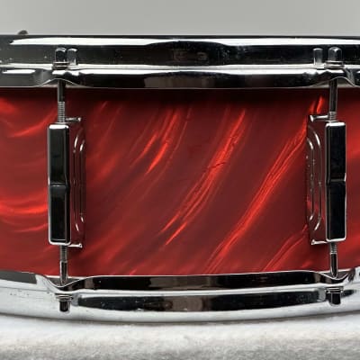 Leedy 20/13/16/5x14" Vintage 60's Drum Set - Red Satin Flame image 14