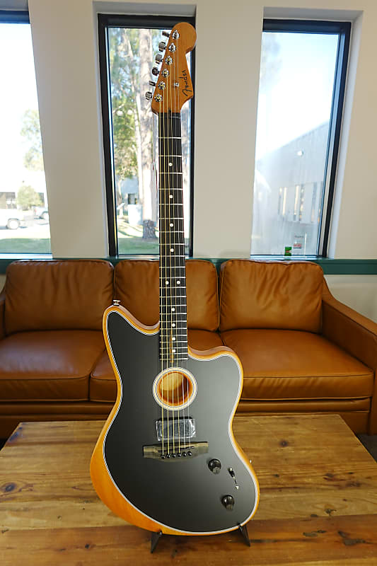 Fender American Acoustisonic Jazzmaster - Black image 1