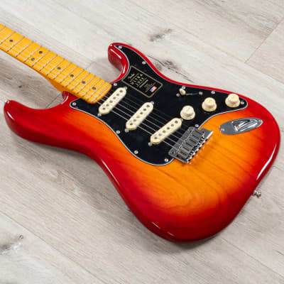 Fender Ultra Luxe Stratocaster Guitar, Maple Fretboard, Plasma Red Burst image 1
