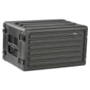 SKB Roto-Molded 6U Shallow Rack Case with Steel Rails (Front/Back), 10.5  Deep (Rail-to-Rail)