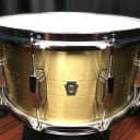Ludwig drums USA Heirloom Brass Laser etched 7"x14" snare drum LBR0714
