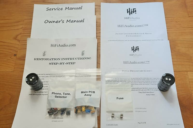 Marantz 1090 restoration kit filter capacitor repair rebuild fix  			