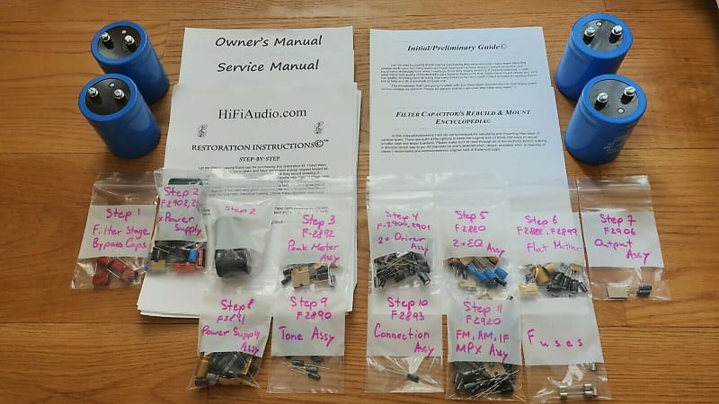 Sansui G33000 restoration kit filter capacitor repair rebuild fix  			