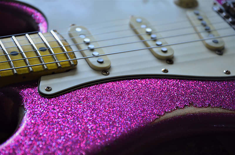 American Fender Stratocaster Relic Custom Purple Sparkle image 1
