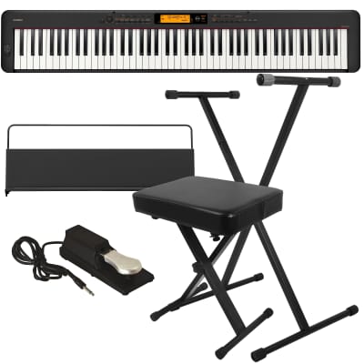 Casio CDP-S360 Compact Digital Piano - Black KEY ESSENTIALS BUNDLE